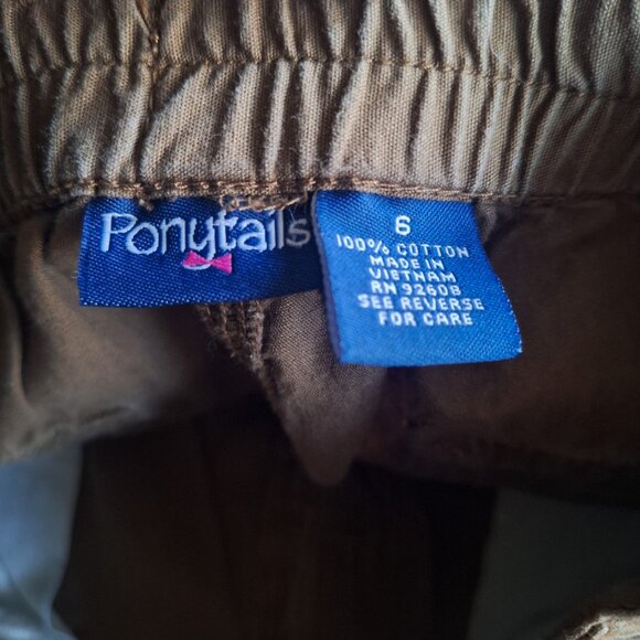 ponytails brown pants size 6 - Picture 5 of 7